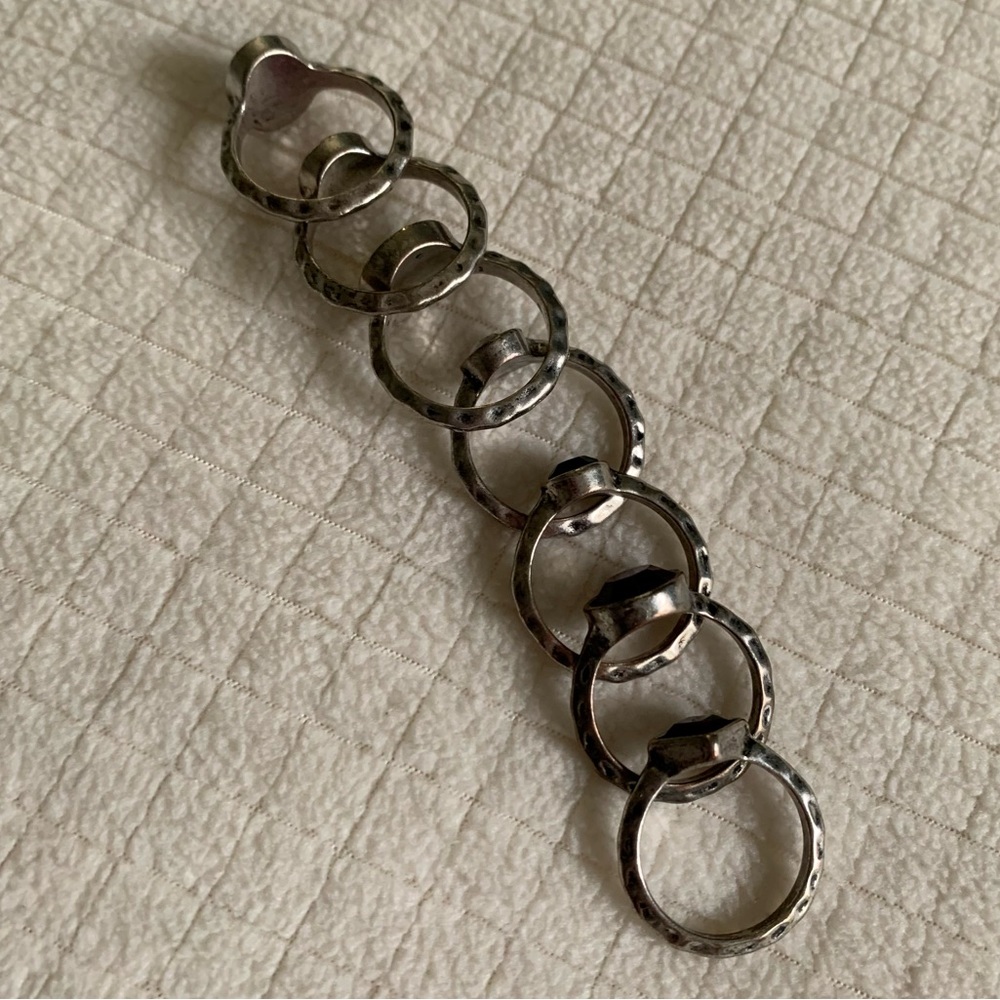 Multi-Color Crystal Stackable Ring Set - Women Jewelry Rings - Picture 11 of 14